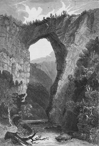バージニア州の自然橋、1883年 作： Unbekannt