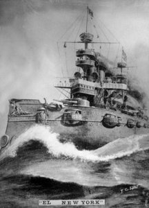 ニューヨーク戦艦、1898年、1920年代 作： Unbekannt