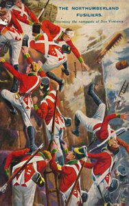 ノーサンバーランドFusiliers。サンビンセントの城壁を襲撃、1812年、1939年。 作： Unbekannt