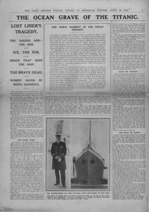 タイタニック号の海の墓、キャプテンエドワードスミスの写真、1912年4月20日。 作： Unbekannt