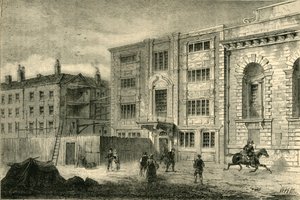 ロンバードストリートにある旧郵便局、約1800年、c1872。 作： Unbekannt