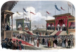 1869年11月17日、エジプト、ポートサイドのスエズ運河の開通 作： Unbekannt