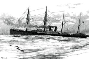 オリエント蒸気航海会社汽船オリエント、c1880 作： Unbekannt