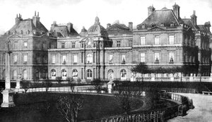 フランス上院の本拠地であるルクセンブルグ宮殿、パリ、フランス、1926 作： Unbekannt