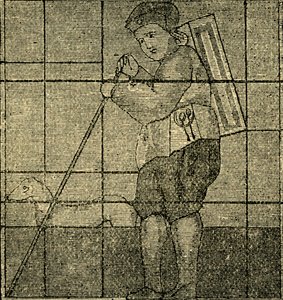 ペドラーと彼の犬、以前はランベス教会にいたc1878。 作： Unbekannt