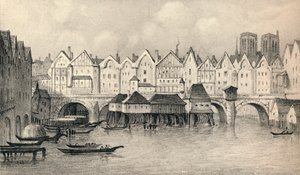 1560年、1915年のノートルダム橋。 作： Unbekannt