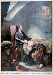 貧困にあえぐ家族、または自殺、1849年、1897年 作： Unbekannt