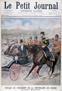 フランス共和国、ロシアのクラスノエセロの部隊をレビューする大統領、1902年