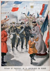 フランス共和国大統領、ロシア、サンクトペテルブルクを訪問、1902年 作： Unbekannt