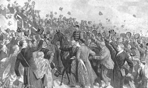 プリンセスファーストダービー、1896年：王妃殿下、柿、1901年。 作： Unbekannt
