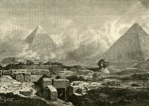 ピラミッドとスフィンクス、1890。 作： Unbekannt