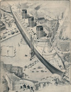 クイーンメアリー、トラファルガースクエアとの関係、ロンドン、1936年 作： Unbekannt