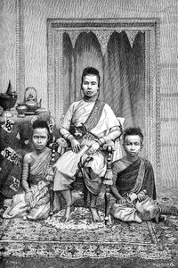 カンボジアのクメールの女王の母、カンボジア、1895 作： Unbekannt