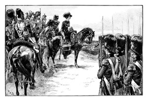 1853年、1888年、サリー州チョブハムの収容所にいる女王 作： Unbekannt