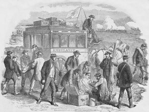 パリ郊外で働く赤十字社、1870年、1884年 作： Unbekannt