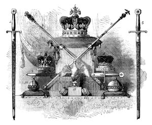 イギリスのレガリア、c1820 c1895 作： Unbekannt