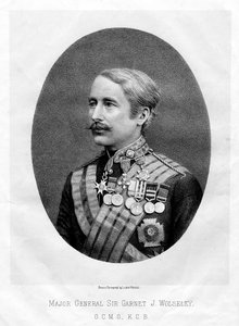 右の名誉あるガーネットジョセフウォルズリー、イギリス陸軍元帥、1880年 作： Unbekannt