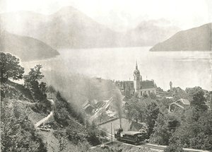 リギ鉄道、スイス、ヴィッツナウ、1895年。 作： Unbekannt