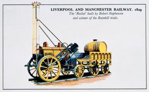 ロケット、リバプール、マンチェスター鉄道、1829年、20世紀 作： Unbekannt