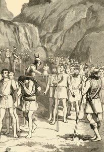 コーディンフォークスでヨークの下を通過するローマ人、1890。 作： Unbekannt