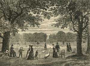 ラウンドポンド、ケンジントンガーデン、c1876。 作： Unbekannt