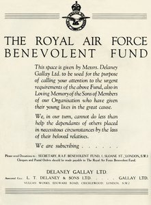 ロイヤル空軍慈善基金、1941年。 作： Unbekannt