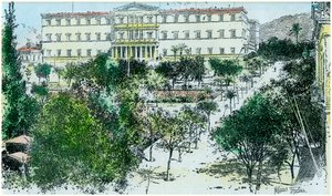 王宮、アテネ、ギリシャ、c1890 作： Unbekannt