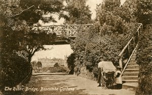The Rustic Bridge、Boscombe Gardens、ボーンマス、ドーセット、c1900-c1919 作： Unbekannt