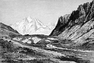 シュロフスキー氷河、ロシア、1895