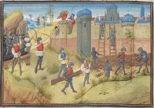 エルサレムの包囲、1099。ウィリアムオブタイヤによるヒストリアのミニチュア、1460年代 作： Unbekannt