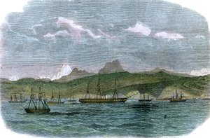 バルパライソ、チリ、c1880のスペイン封鎖中隊 作： Unbekannt