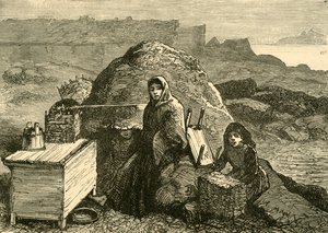 アイルランドの州：エリスモアの近くの立ち退かされた家族、c1880。 作： Unbekannt