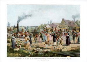 ストックトン＆ダーリントン鉄道、1825 1900 作： Unbekannt