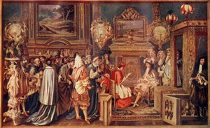 フランスの太陽王ルイ14世とその華麗な法廷、1664年、1930年。 作： Unbekannt