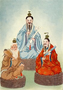 「道教のトライアド」、1922 年。 作： Unbekannt