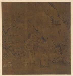 蘇武と李陵の涙の別れ、明王朝、1368-1644。 作： Unbekannt