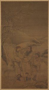 蘇武と李陵の涙の別れ、明代、16世紀。 作： Unbekannt