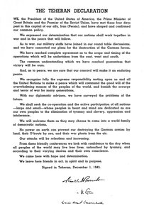 テヘラン宣言、1943年、1945年 作： Unbekannt
