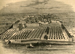1671年の寺院。内部の寺院の古い鳥瞰図から、1897年。 作： Unbekannt