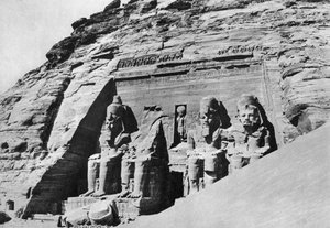 エジプトのアブシンベル神殿、1936年