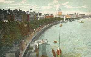テムズ川の堤防、ロンドン、c1915。