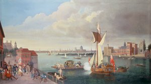 「ホースフェリーのテムズ川」、c1710 作： Unbekannt