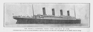 1912年4月20日、タイタニックスの乗客が最後に家を見た。 作： Unbekannt
