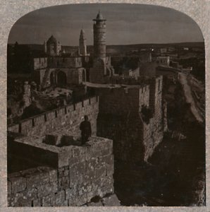 ダビデの塔。城塞の最も古い部分、c1900 作： Unbekannt