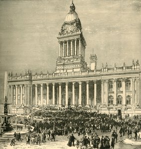 市庁舎：野外バンドパフォーマンス、1898年。 作： Unbekannt