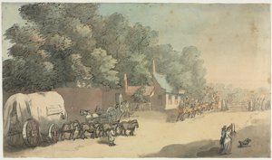 ターンパイクゲート、1700年代。 作： Unbekannt