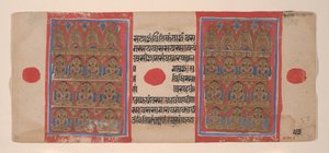 The Twenty Tirthankaras: Folio from a Kalpasutra Manuscript, 1461 Samvat 1519. 作： Unbekannt