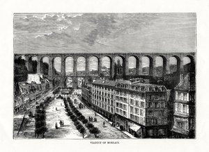 1879年フランス、モルレーの高架橋