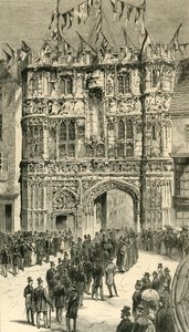 ディーンに紹介された訪問者：カンタベリーでの植民地とインドの訪問者、1886年。 作： Unbekannt