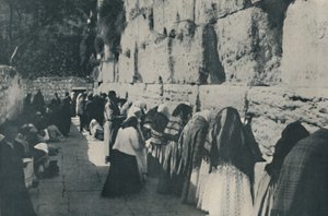 嘆きの壁：彼らの先祖の失われた都市の嘆きの日、c1935。 作： Unbekannt